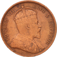 Insediamenti dello Stretto, Edward VII, 1/2 Cent, 1908, MB+, Bronzo, KM:18