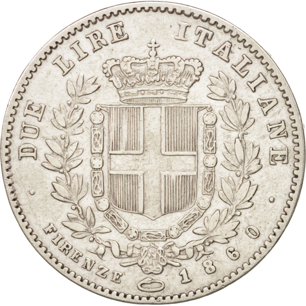 Moneta, DEPARTAMENTY WŁOSKIE, EMILIA, Vittorio Emanuele II, 2 Lire, 1860