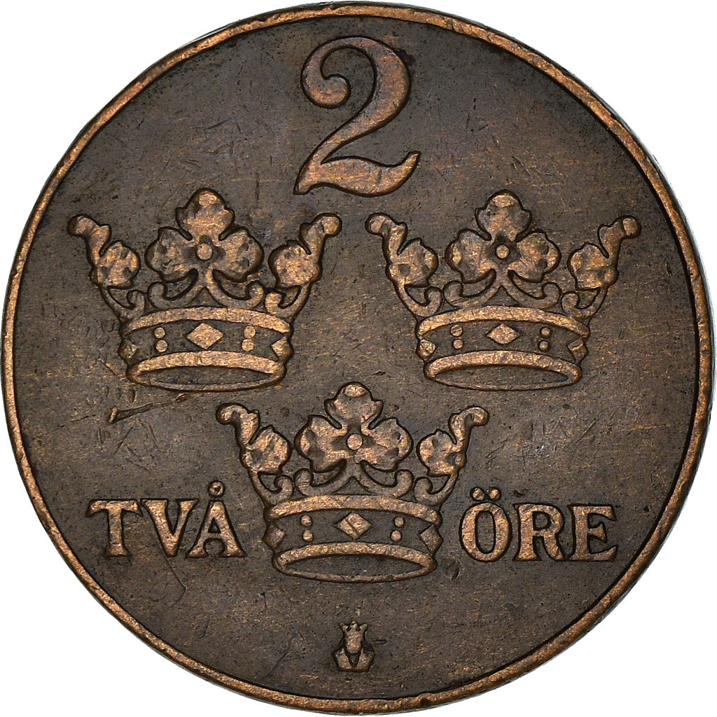 Monnaie, Suède, Gustaf V, 2 Öre, 1926, TTB, Bronze, KM:778