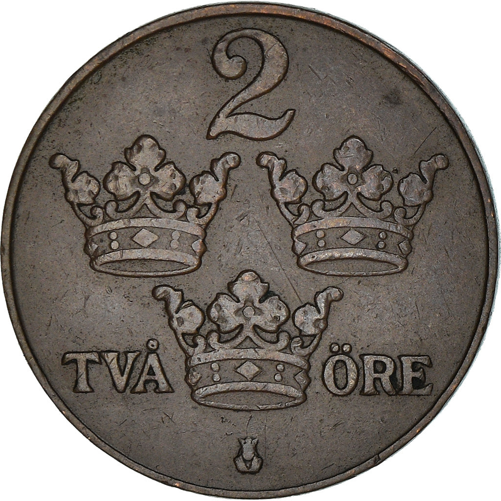 Coin, Sweden, Gustaf V, 2 Öre, 1926, EF(40-45), Bronze, KM:778