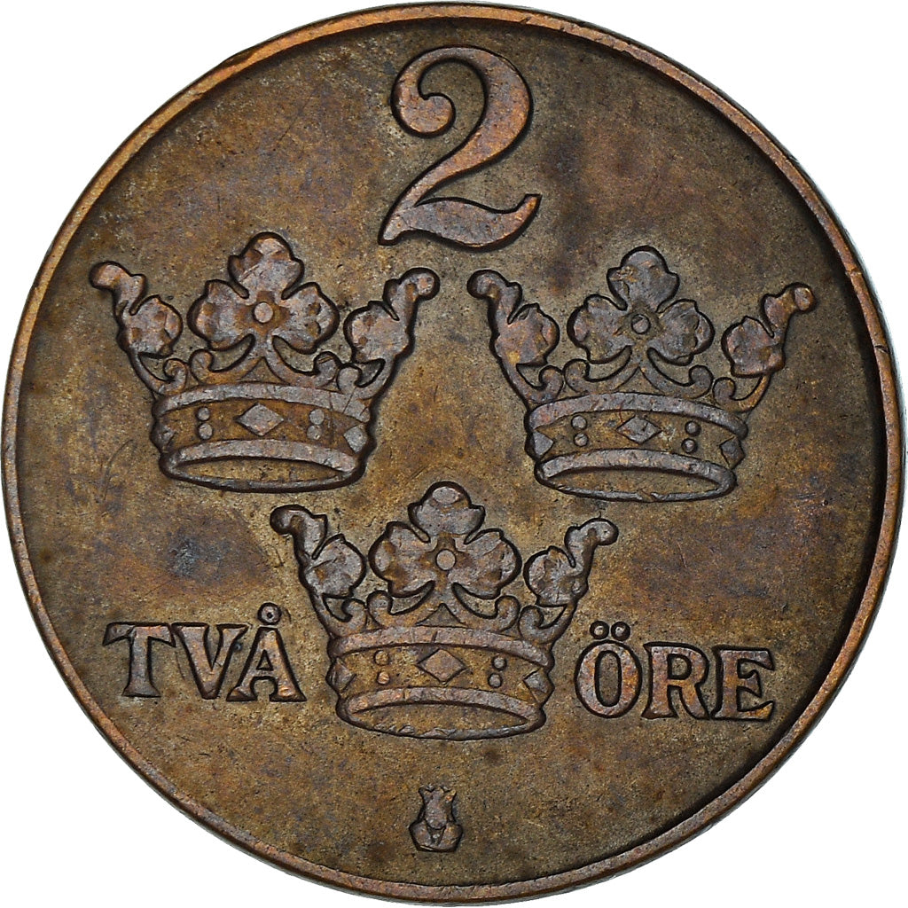 Coin, Sweden, Gustaf V, 2 Öre, 1930, EF(40-45), Bronze, KM:778