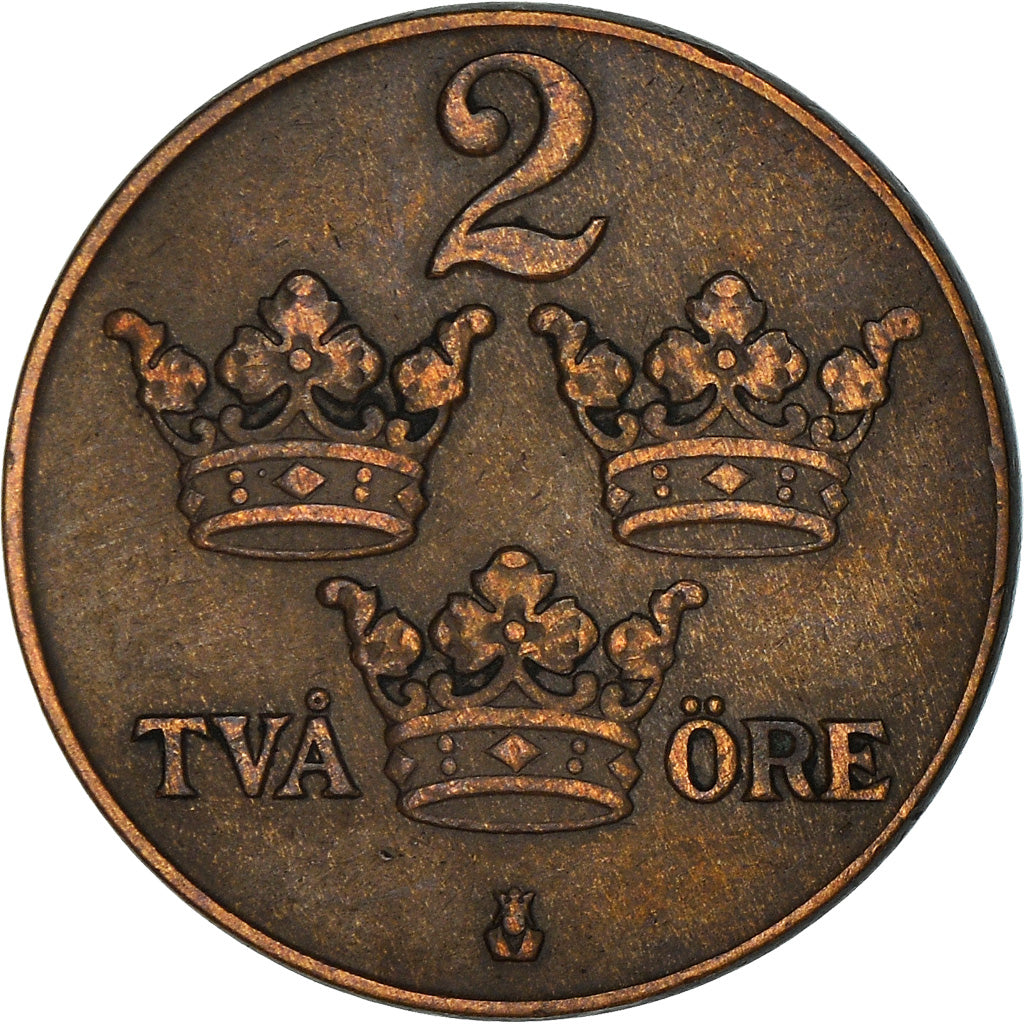 Coin, Sweden, Gustaf V, 2 Öre, 1930, AU(50-53), Bronze, KM:778
