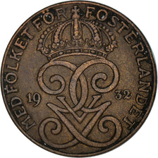 Coin, Sweden, Gustaf V, 2 Öre, 1932, EF(40-45), Bronze, KM:778
