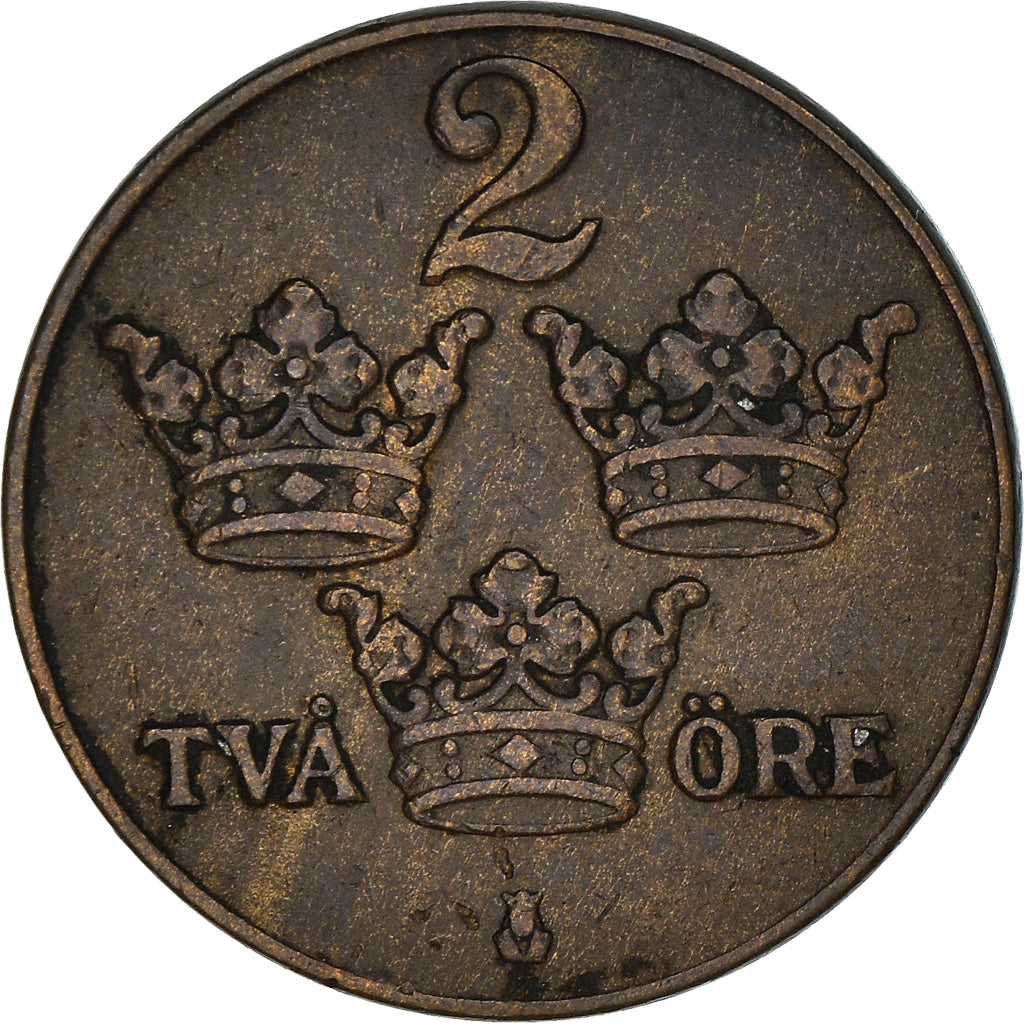 Coin, Sweden, Gustaf V, 2 Öre, 1932, EF(40-45), Bronze, KM:778