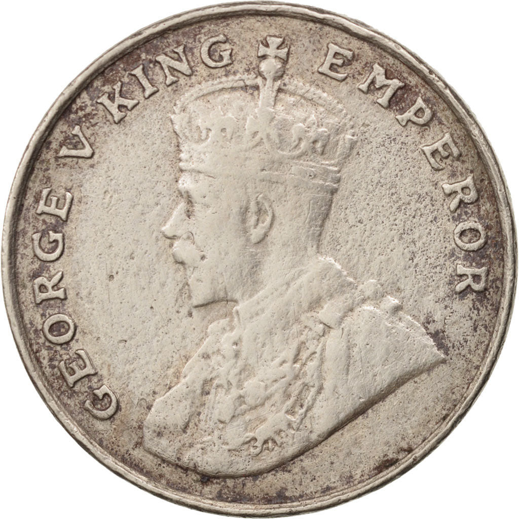 INDIA-BRITISH, George V, 8 Annas, 1919, VF(30-35), Copper-nickel, KM:520