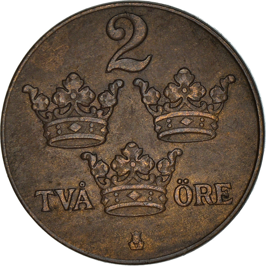 Coin, Sweden, Gustaf V, 2 Öre, 1937, EF(40-45), Bronze, KM:778