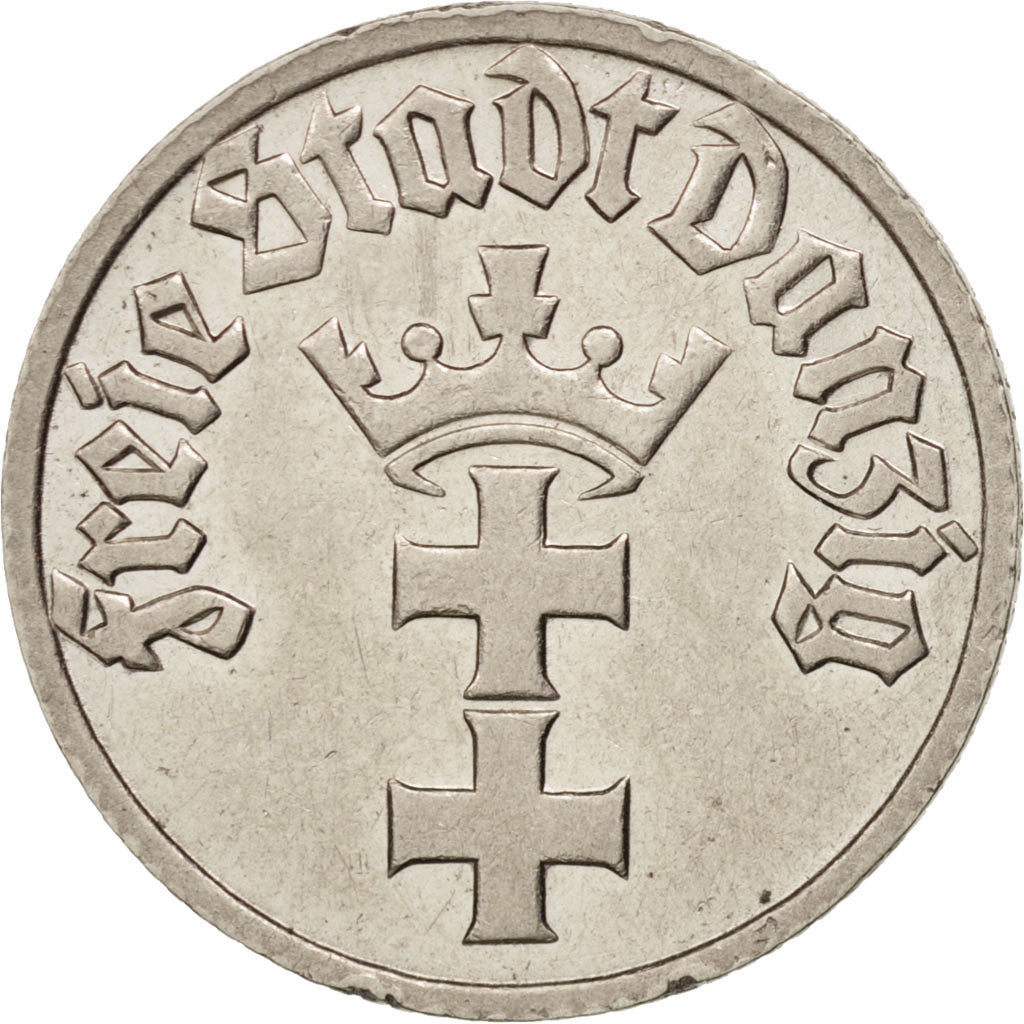 DANZICA, 1/2 Gulden, 1932, SPL-, Nichel, KM:153