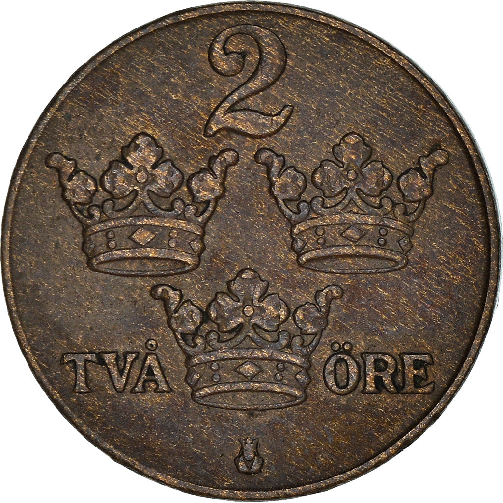 Coin, Sweden, Gustaf V, 2 Öre, 1940, VF(30-35), Bronze, KM:778