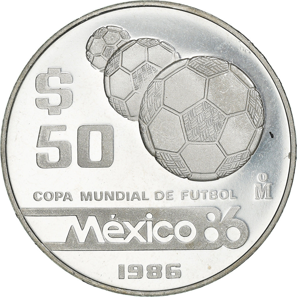 Moneta, Messico, 1986 World Cup Soccer Games, 50 Pesos, 1986, Mexico City, BE