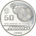 Moneta, Messico, 1986 World Cup Soccer Games, 50 Pesos, 1986, Mexico City, BE