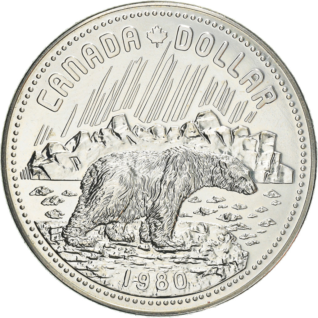 Coin, Canada, Elizabeth II, Dollar, 1980, Royal Canadian Mint, Ottawa, MS(63)