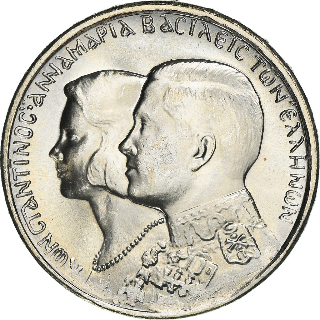Coin, Greece, Constantine II, 30 Drachmai, 1964, Kongsberg, MS(63), Silver