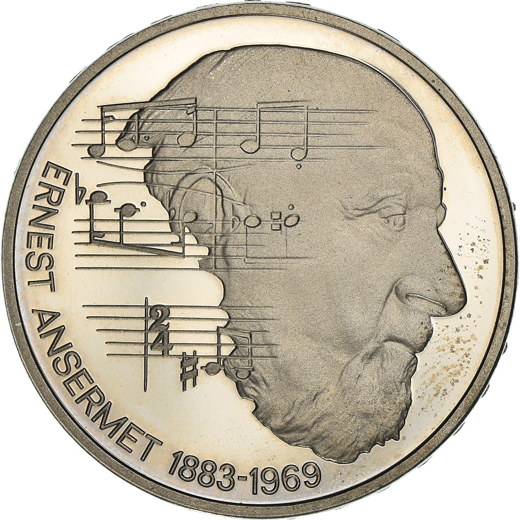 Monnaie, Suisse, 100th Anniversary - Birth of Ernest Ansermet, 5 Francs, 1983