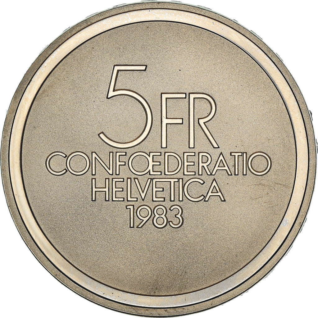 Monnaie, Suisse, 100th Anniversary - Birth of Ernest Ansermet, 5 Francs, 1983