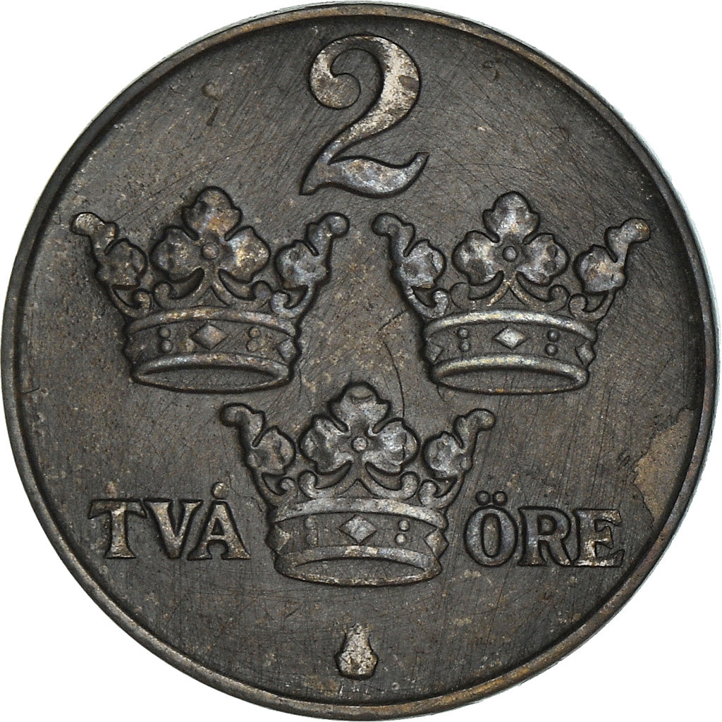 Coin, Sweden, Gustaf V, 2 Öre, 1946, EF(40-45), Iron, KM:811