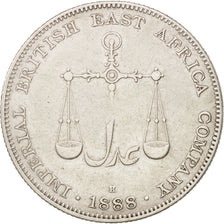 MOMBASA, Rupee, 1888, Birmingham, BB, Argento, KM:5