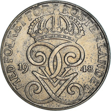 Coin, Sweden, Gustaf V, 2 Öre, 1948, VF(20-25), Iron, KM:811