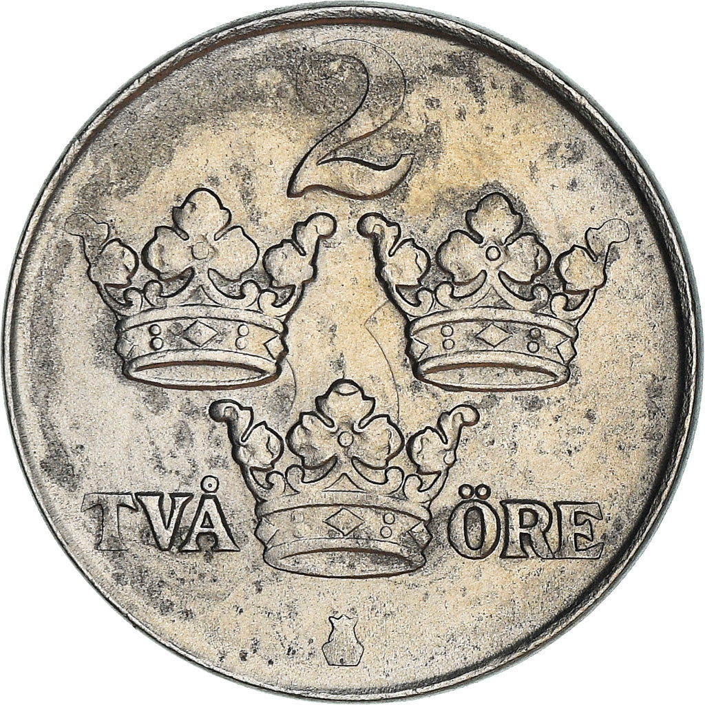 Coin, Sweden, Gustaf V, 2 Öre, 1948, VF(20-25), Iron, KM:811