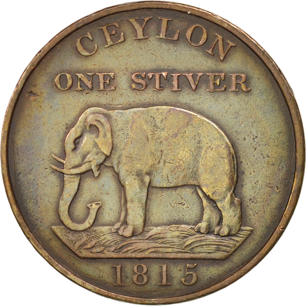 Ceylon, Stiver, 1815, BB+, Rame, KM:81