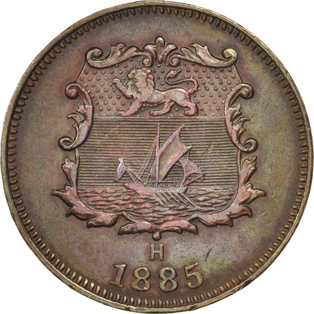 BORNEO DEL NORD BRITANNICO, 1/2 Cent, 1885, Heaton, Birmingham, BB+, Bronzo,...