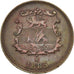 BRITISH NORTH BORNEO, 1/2 Cent, 1885, Heaton, Birmingham, TTB+, Bronze, KM:1