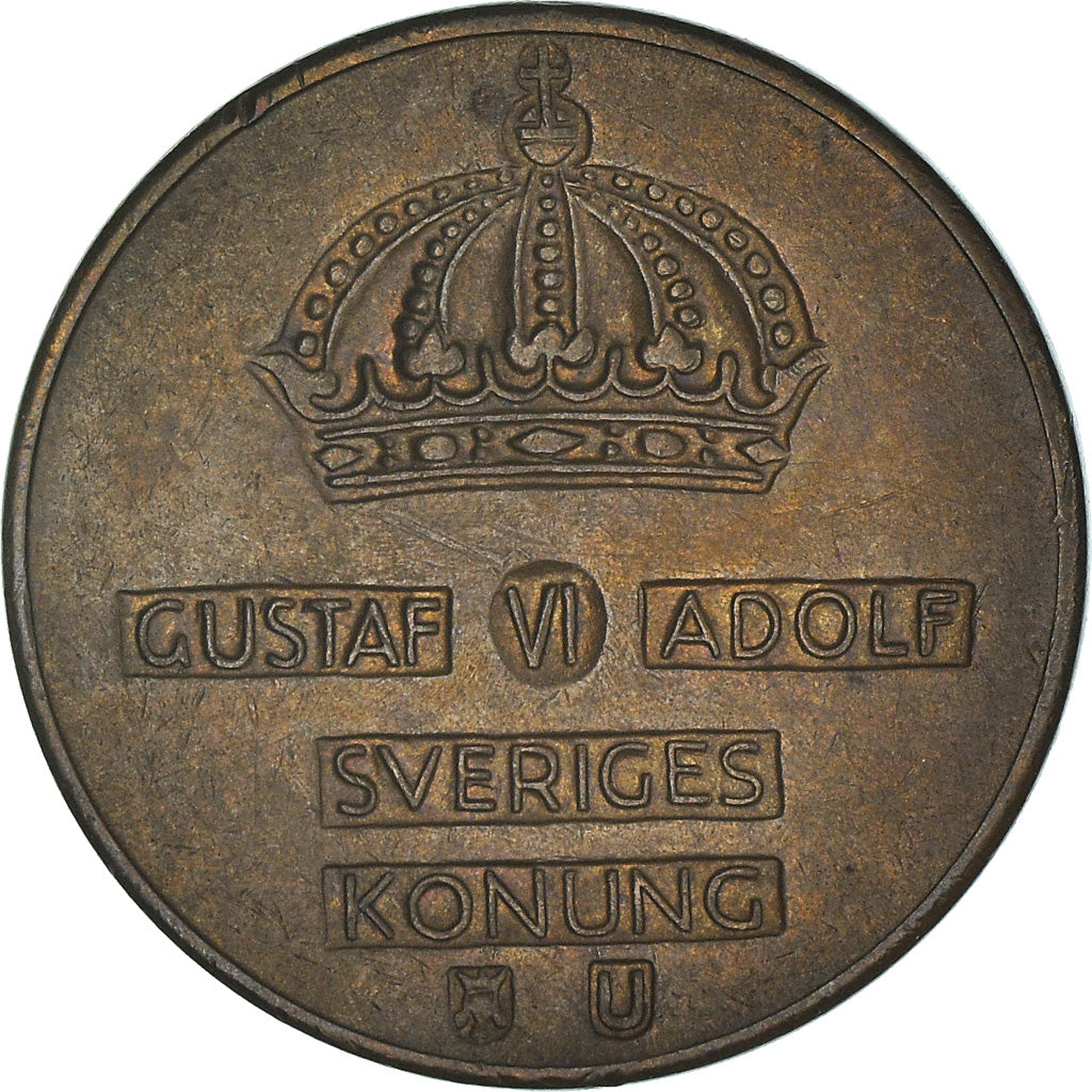 Münze, Schweden, Gustaf VI, 2 Öre, 1963, SS, Bronze, KM:821