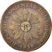 Uruguay, 20 Centesimos, 1855, VF(30-35), Copper, KM:7