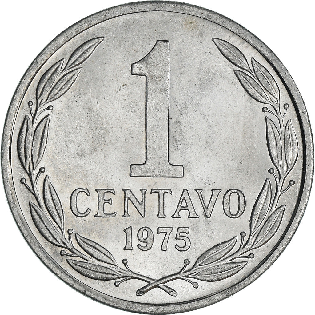 Coin, Chile, Centavo, 1975, MS(63), Aluminum, KM:203