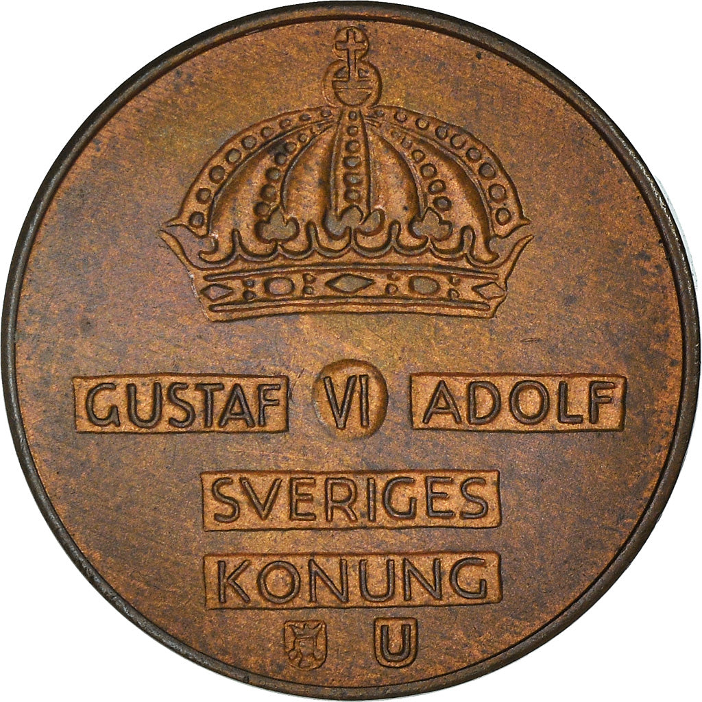 Moeda, Suécia, Gustaf VI, 2 Öre, 1970, AU(50-53), Bronze, KM:821