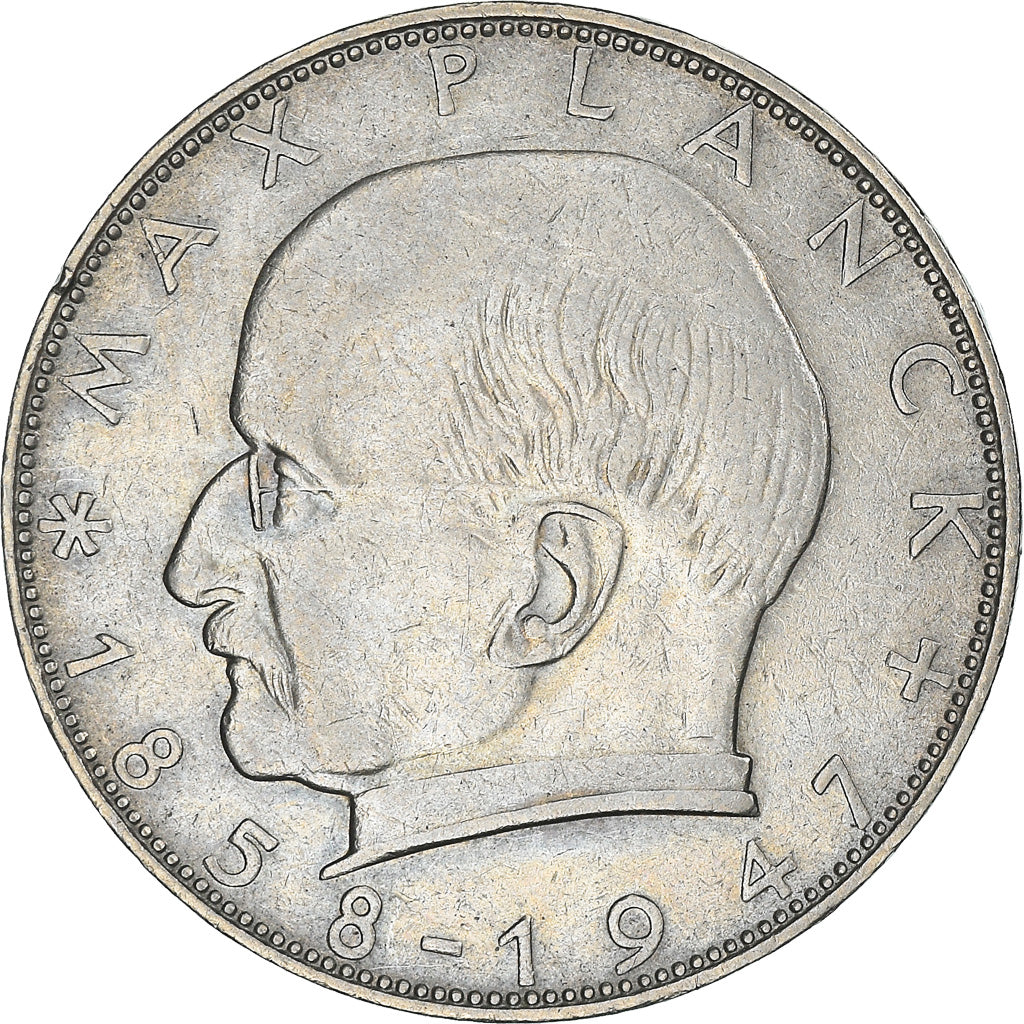 Coin, GERMANY - FEDERAL REPUBLIC, 2 Mark, 1960, Karlsruhe, EF(40-45)