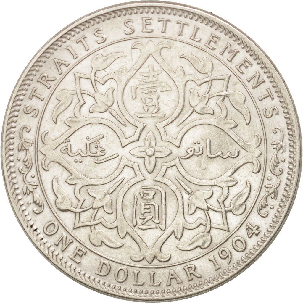 Insediamenti dello Stretto, Edward VII, Dollar, 1904, BB, Argento, KM:25