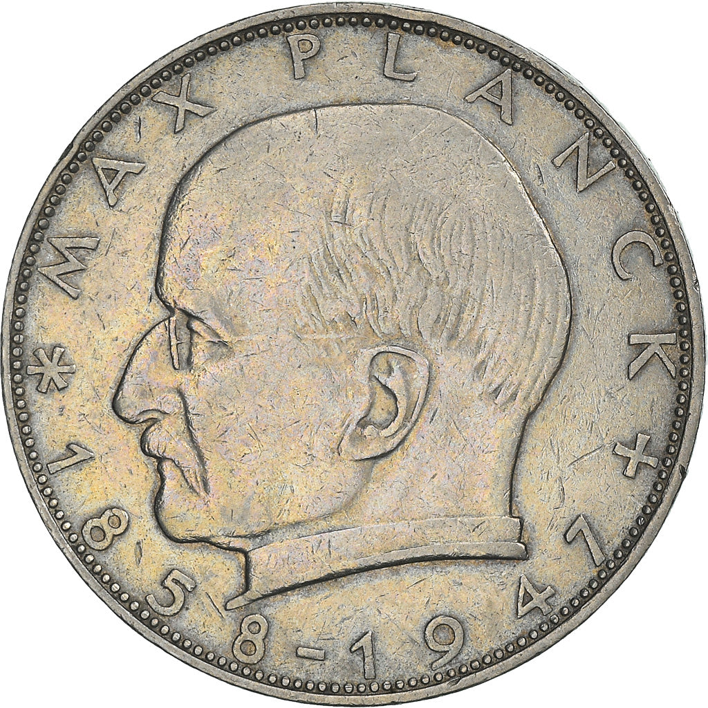 Coin, GERMANY - FEDERAL REPUBLIC, 2 Mark, 1962, Hambourg, EF(40-45)