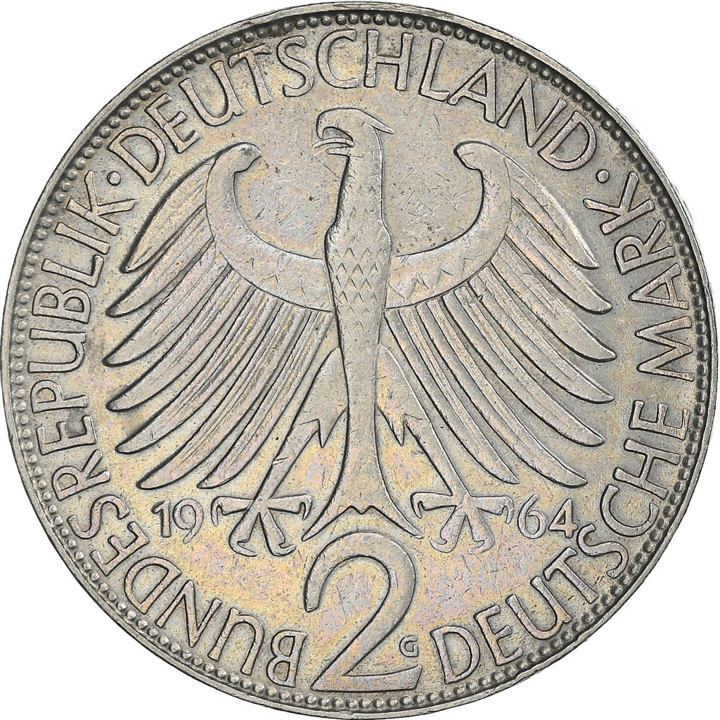 Moneta, GERMANIA - REPUBBLICA FEDERALE, 2 Mark, 1964, Karlsruhe, BB
