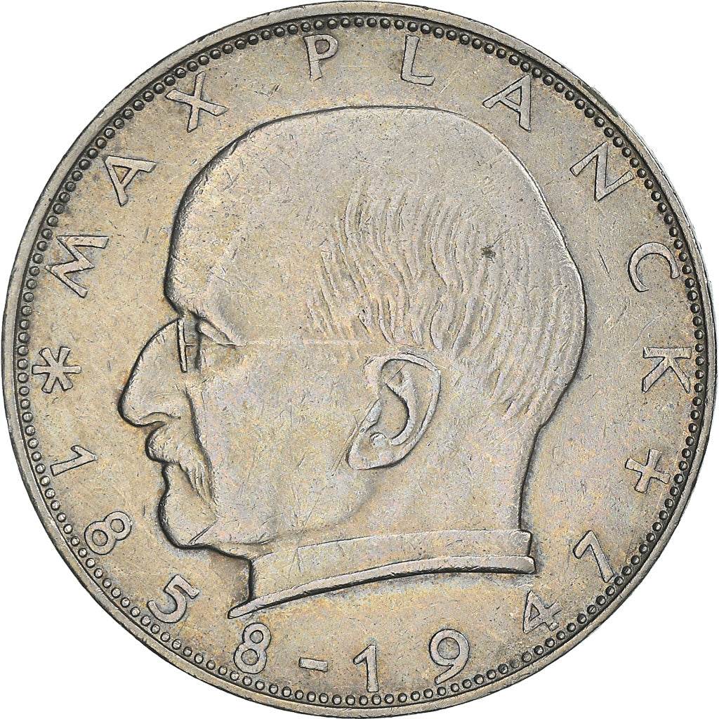Coin, GERMANY - FEDERAL REPUBLIC, 2 Mark, 1964, Hambourg, EF(40-45)