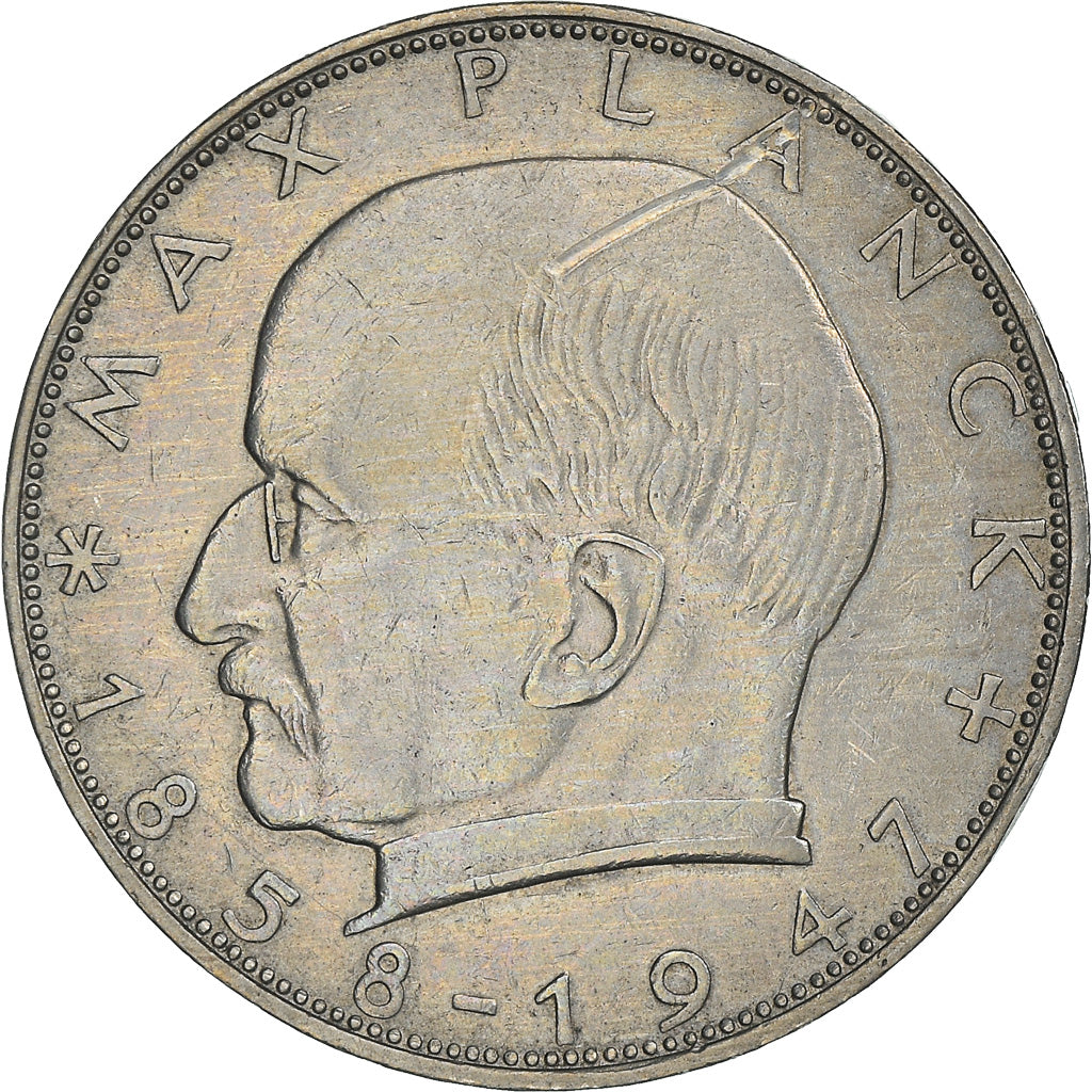 Coin, GERMANY - FEDERAL REPUBLIC, 2 Mark, 1965, Hambourg, EF(40-45)