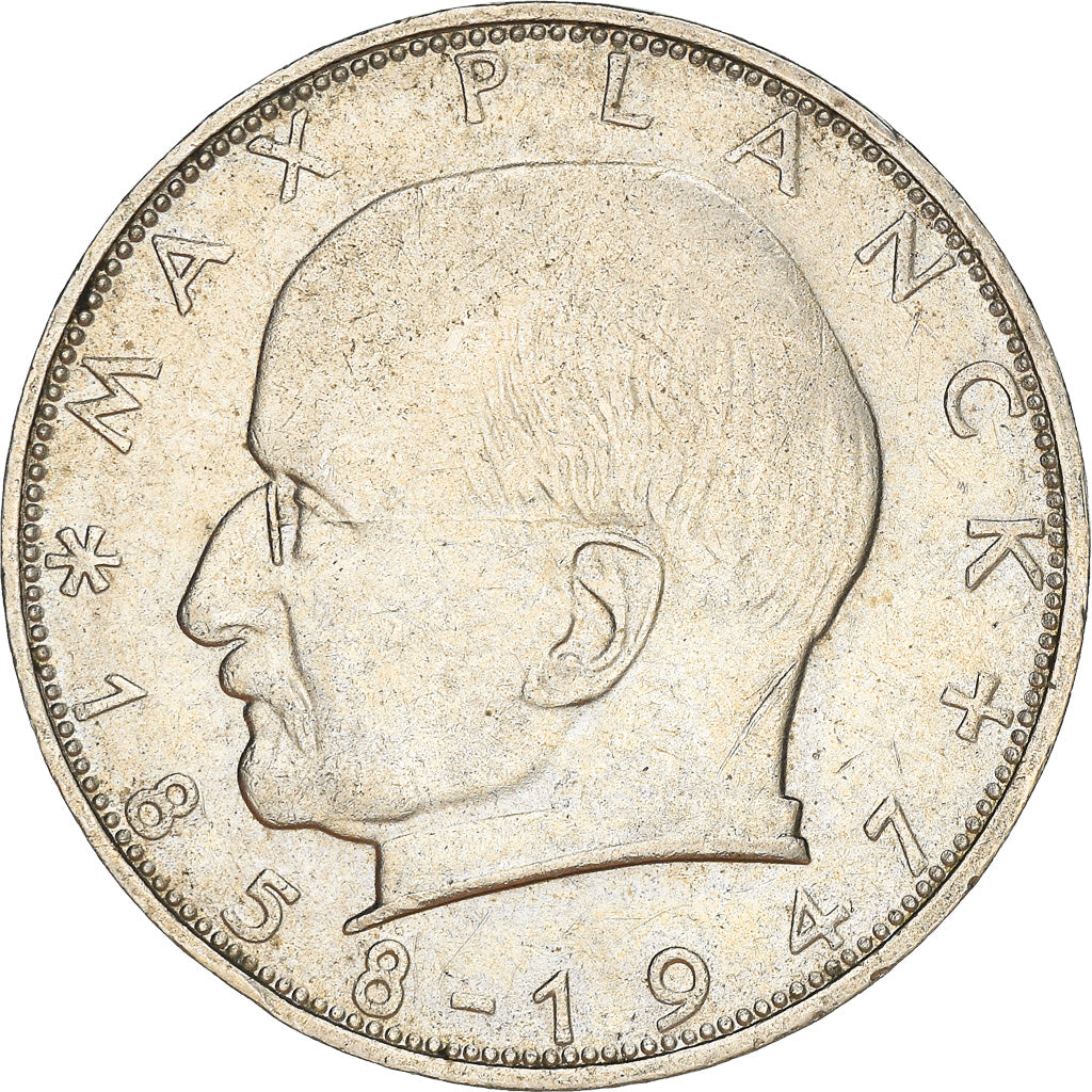 Coin, Germany, 2 Deutschemark, 1968, Stuttgart, EF(40-45), Cupro-nickel, KM:116