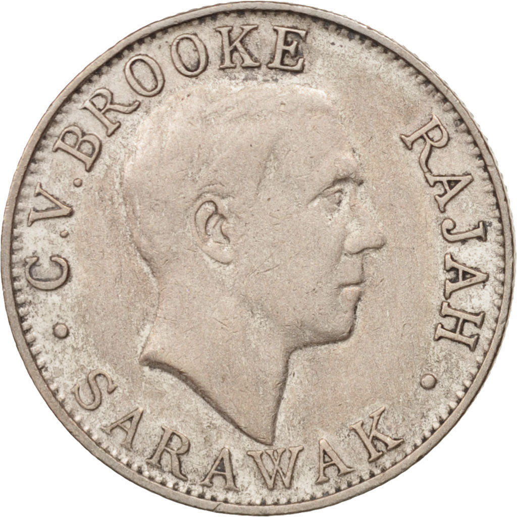 Coin, Sarawak, Charles V. Brooke, 20 Cents, 1927, Heaton, Birmingham, EF(40-45)