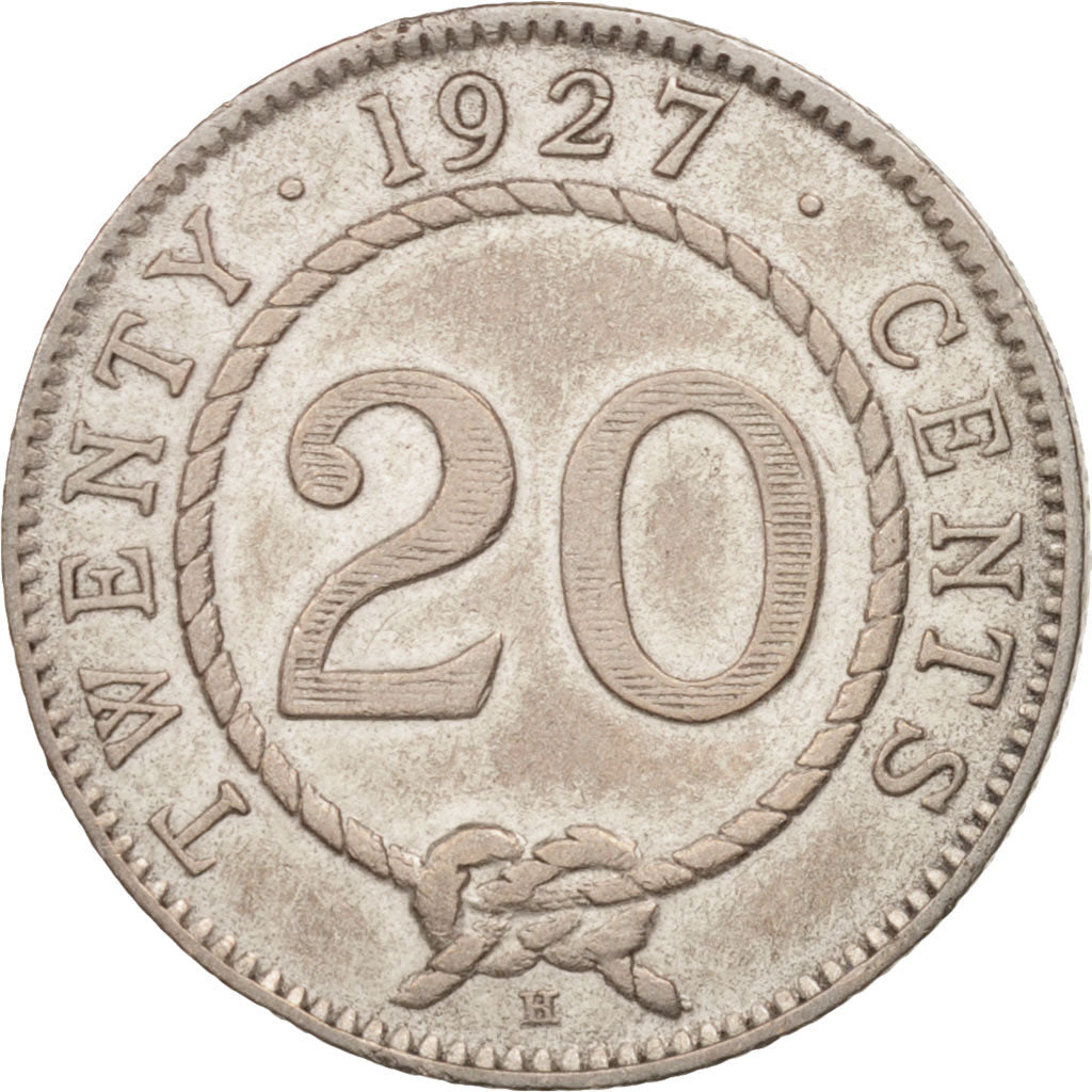 Coin, Sarawak, Charles V. Brooke, 20 Cents, 1927, Heaton, Birmingham, EF(40-45)