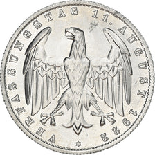 Coin, GERMANY, WEIMAR REPUBLIC, 3 Mark, 1922, Berlin, AU(50-53), Aluminum, KM:28