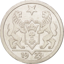 DANZIG, 2 Gulden, 1923, AU(50-53), Silver, KM:146