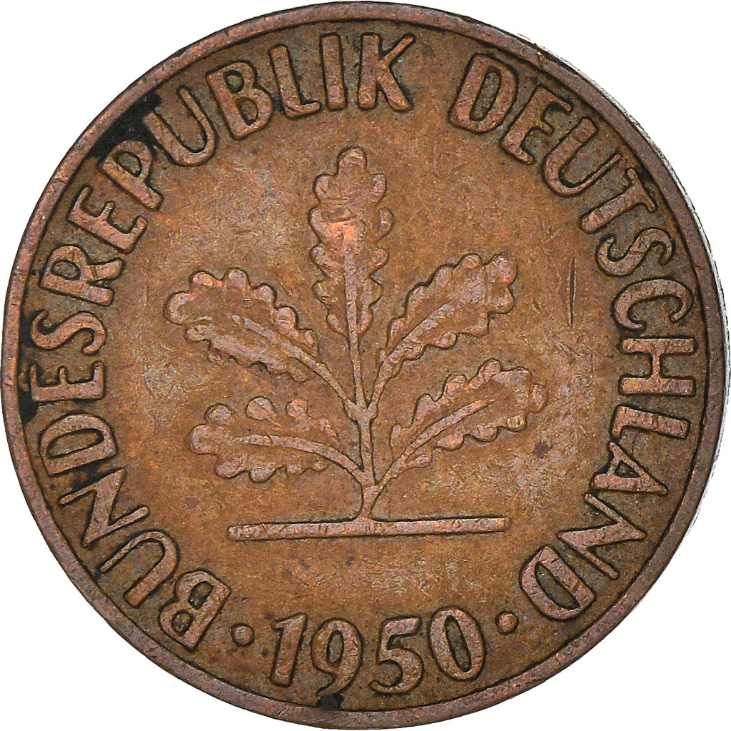Münze, Bundesrepublik Deutschland, Pfennig, 1950, Munich, SS, Copper Plated