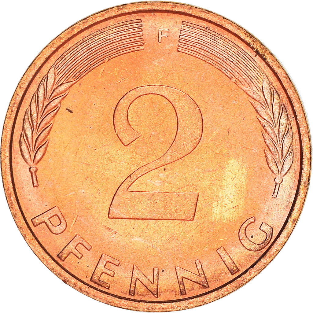 Moneta, GERMANIA - REPUBBLICA FEDERALE, 2 Pfennig, 1974, Stuttgart, BB+, Acciaio