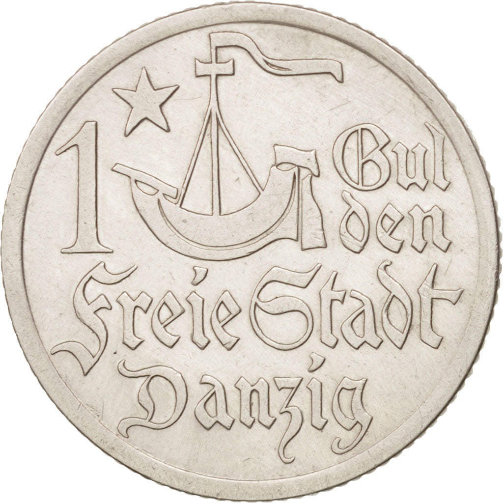 DANZIG, Gulden, 1923, AU(50-53), Silver, KM:145