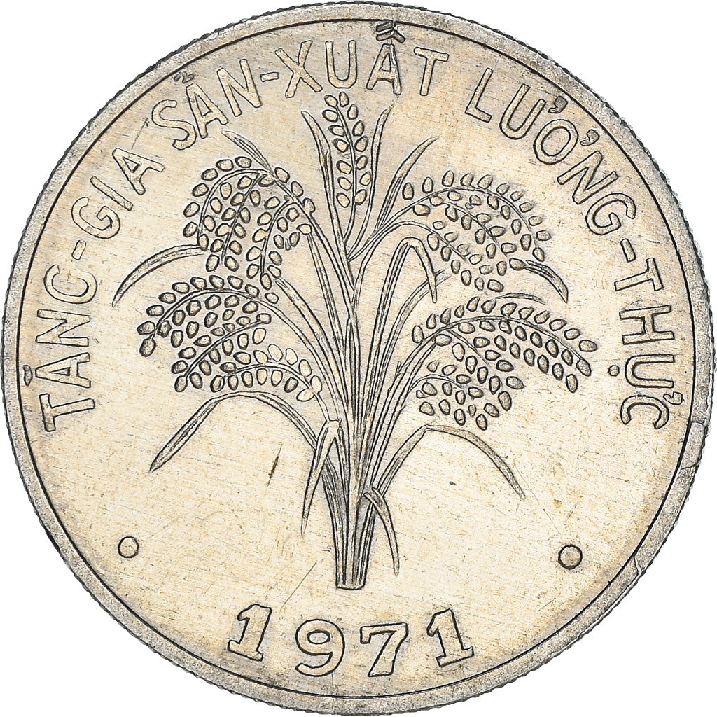Coin, Vietnam, STATE OF SOUTH VIET NAM, Dong, 1971, EF(40-45), Aluminum, KM:12