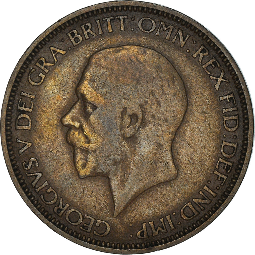 Coin, Great Britain, George V, 1/2 Penny, 1933, VF(20-25), Bronze, KM:837