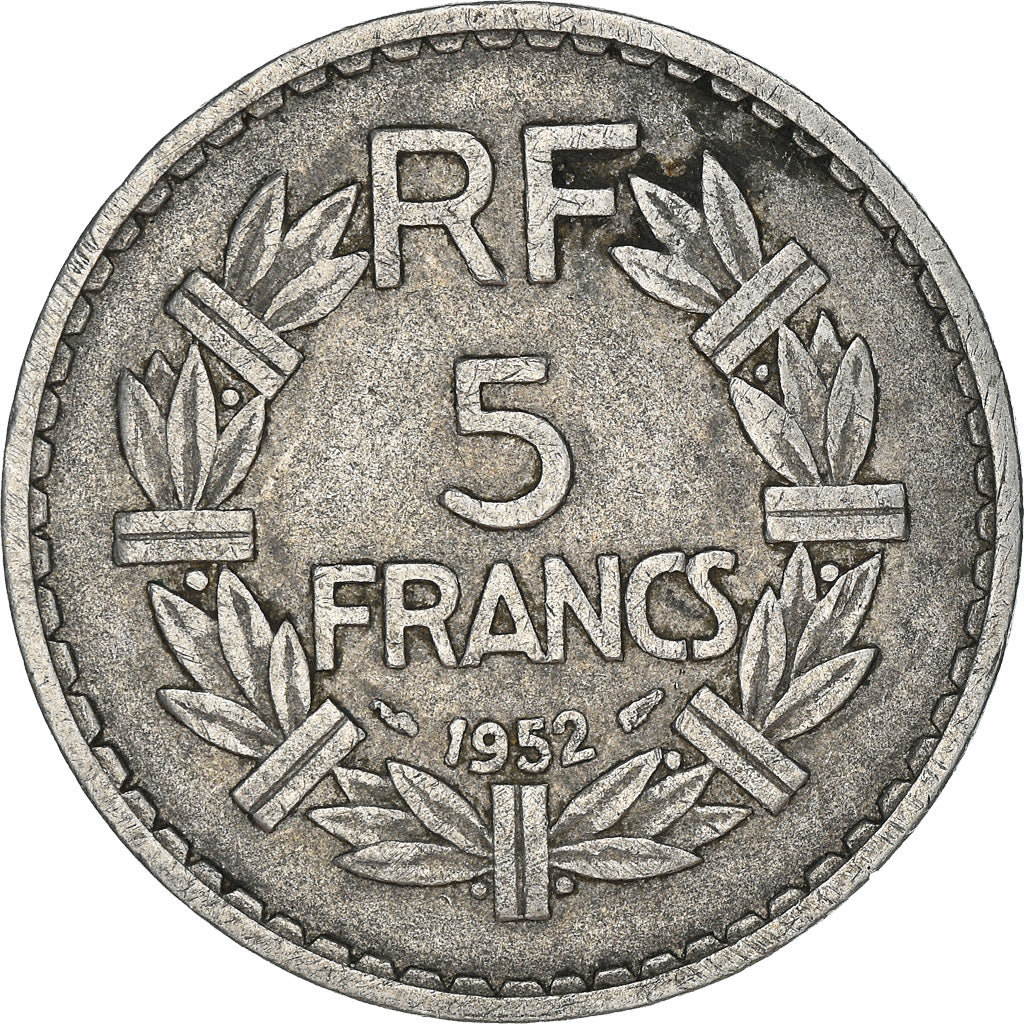Coin, France, Lavrillier, 5 Francs, 1952, Paris, F(12-15), Aluminum, KM:888b.1
