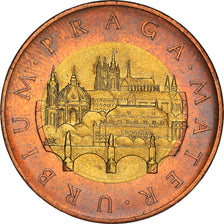 Monnaie, République Tchèque, 50 Korun, 2018, TTB, Bimétallique : centre en