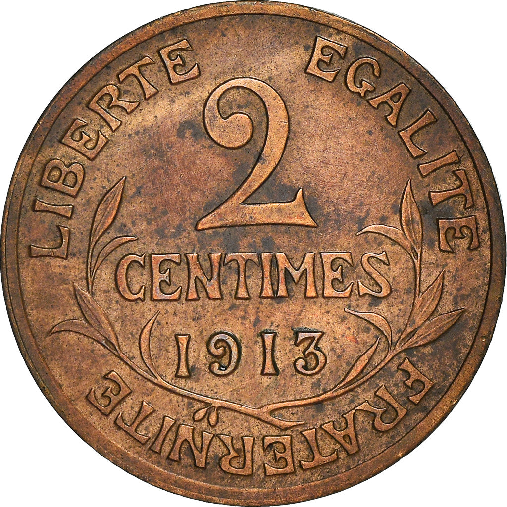Coin, France, Dupuis, 2 Centimes, 1913, Paris, AU(50-53), Bronze, KM:841