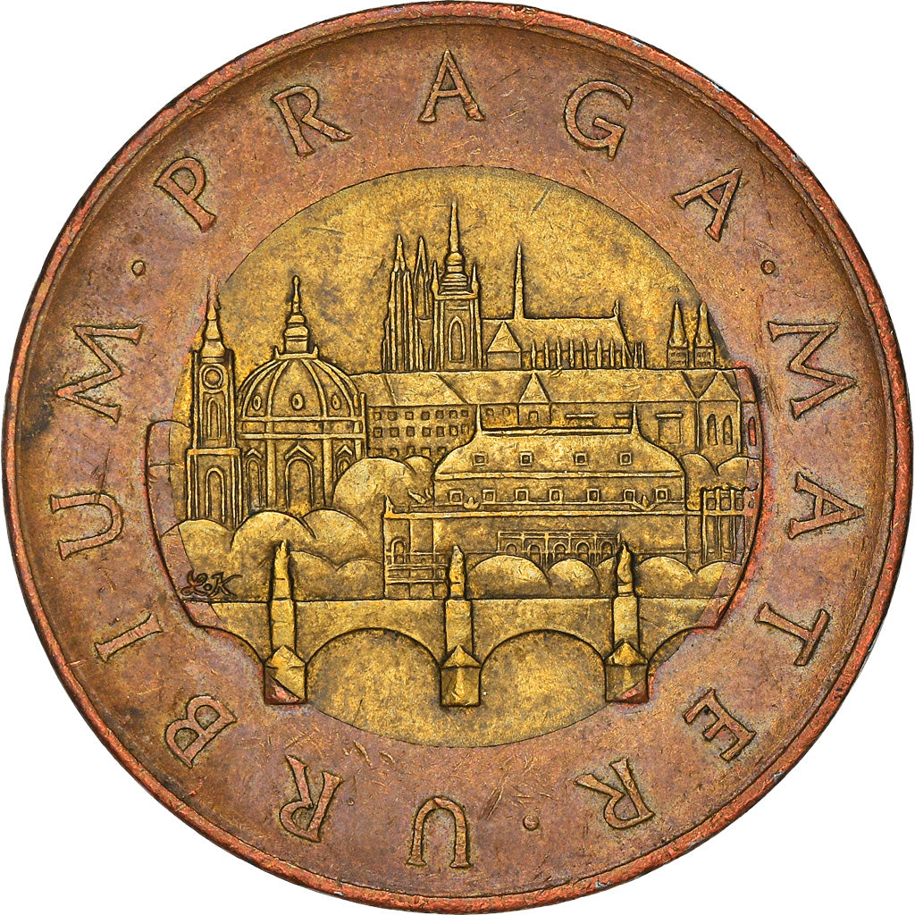 Coin, Czech Republic, 50 Korun, 2009, EF(40-45), Bi-Metallic, KM:1