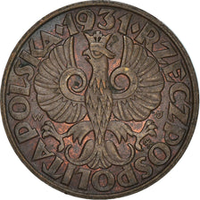 Coin, Poland, 5 Groszy, 1931, Warsaw, EF(40-45), Bronze, KM:10a